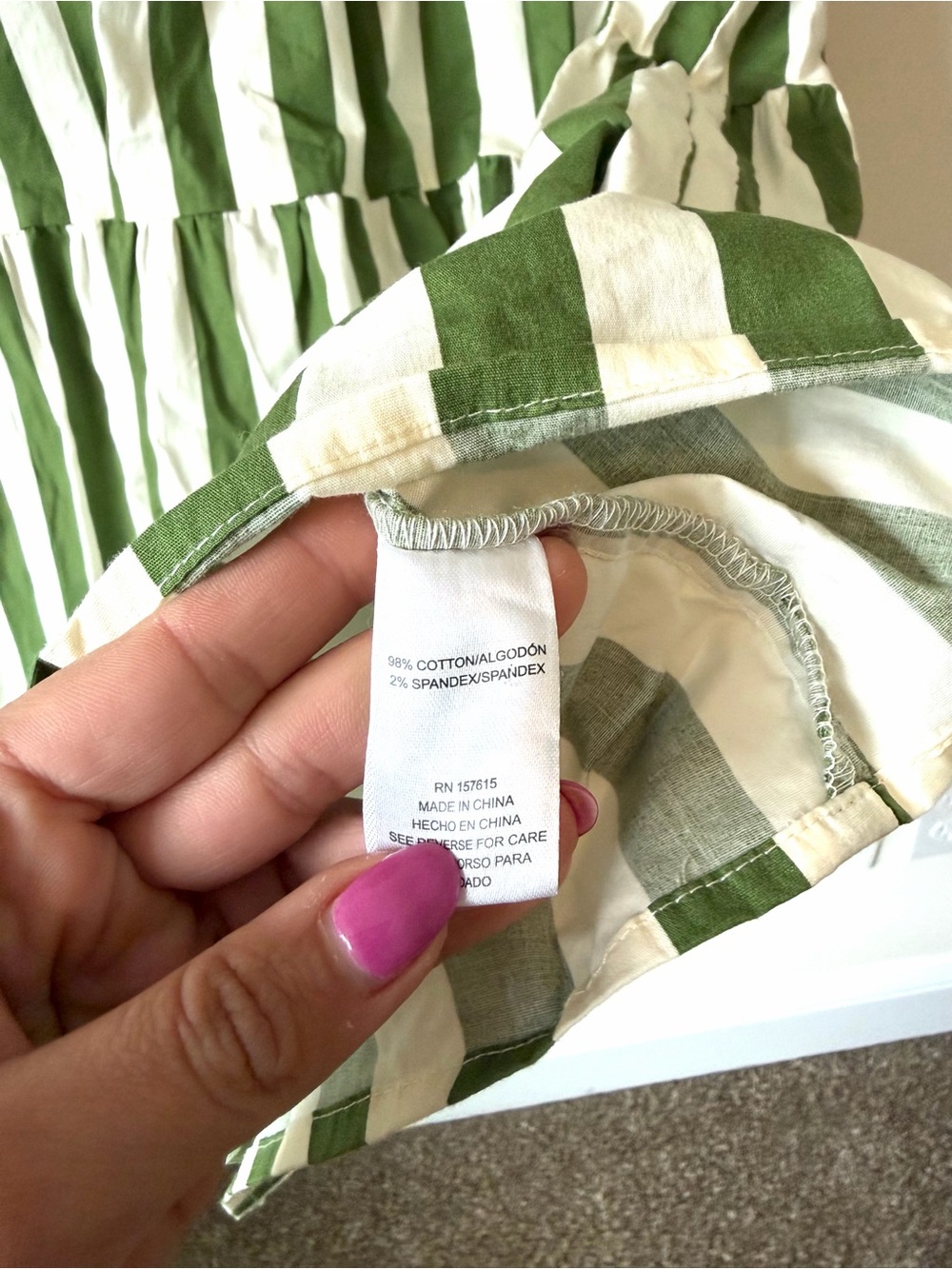 Rachel Zoe Green & White Striped Midi Dress - Casual Shirt Style - Picture 6 of 6